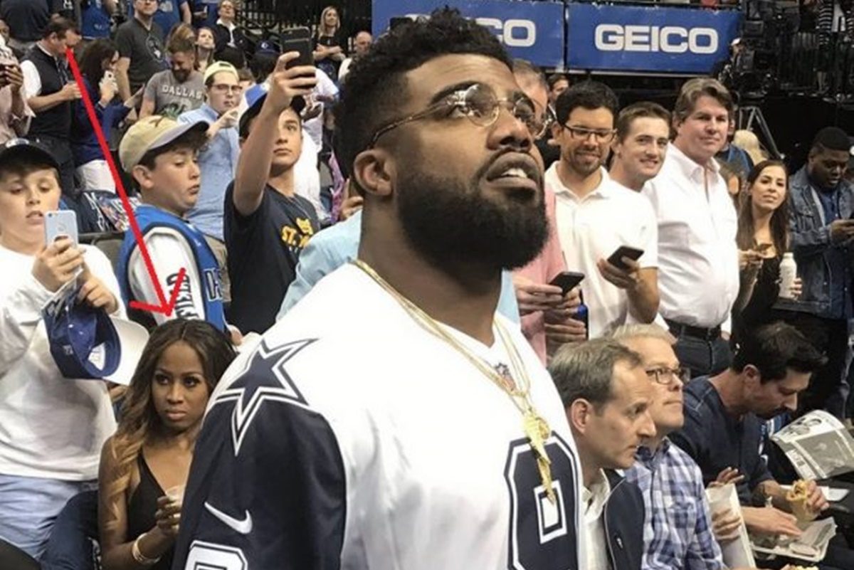 Ezekiel Elliott Brings Stacey Dash Type To Tony Romo Mavs Game