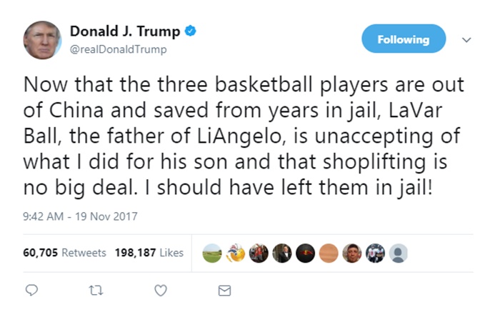 LaVar Ball Denies President 45 Any Gratitude Getting LiAngelo Ball Home