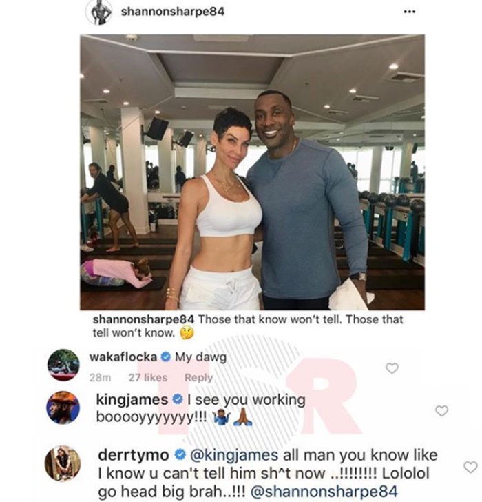 Shannon Sharpe Celebrates His WCW Nicole Murphy