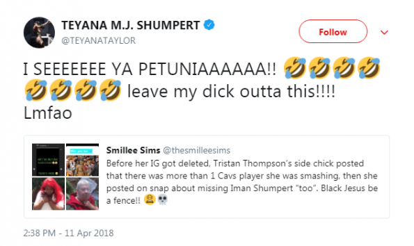 Tristan Thompson Side Chick Drags Iman Shumpert Into Scandal