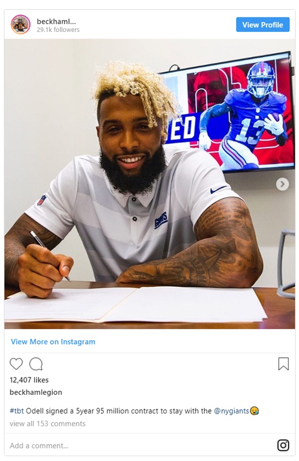 Odell Beckham Jr Trade Posts + Deletes on Emotional & Mental Break