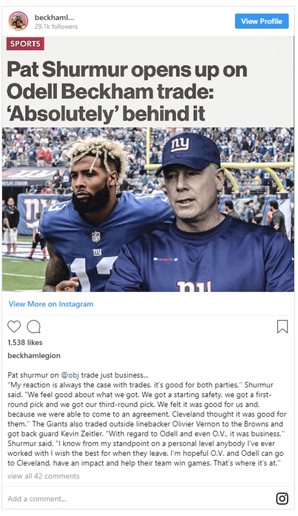 Odell Beckham Jr Trade Posts + Deletes on Emotional & Mental Break