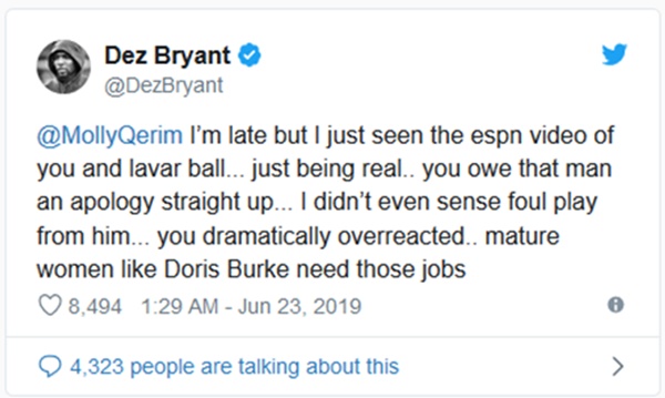 Dez Bryant CALLS OUT Molly Qerim