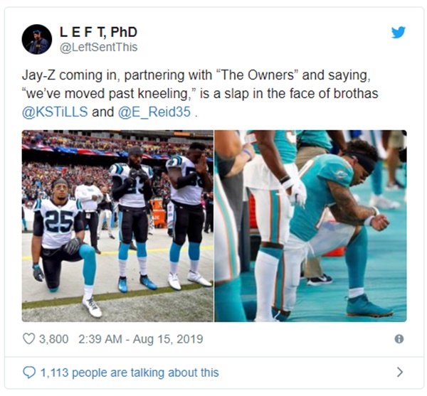 Kaepernick Supports Eric Reid For RIPPING Jay Z