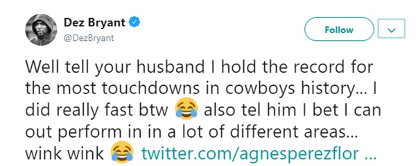 Dez Bryant Responds After Female Fan Criticizes His WR Skills