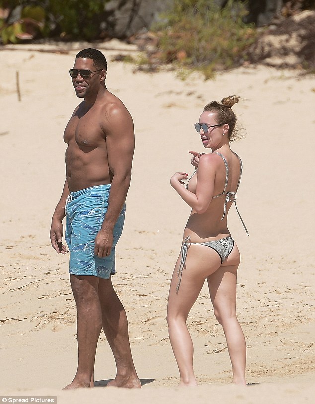 Michael Strahan Hits The Beach With Kayla Quick