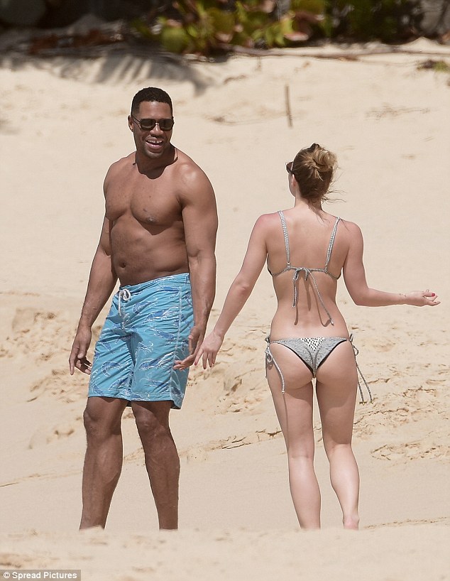 Michael Strahan Hits The Beach With Kayla Quick