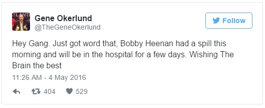 Bobby The Brain Heenan Hospitalized