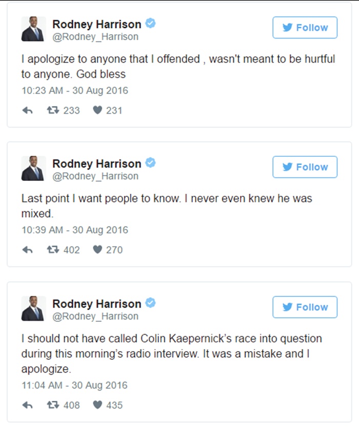 Rodney Harrison SLAMS Colin Kaepernick For NOT being Black