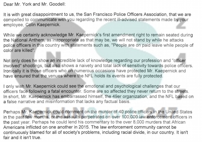 SFPD Are DEMANDING an Apology from Colin Kaepernick + The 49ers 
