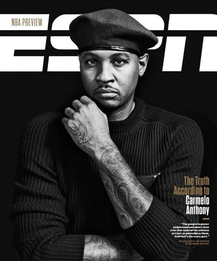 Carmelo Anthony Weighs in on Colin Kaepernick Kneeling