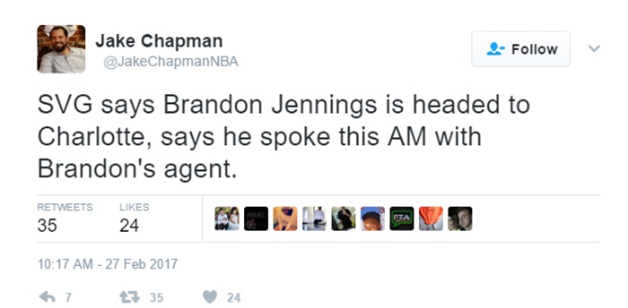 Where is Brandon Jennings Heading Now