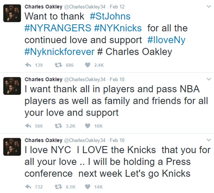 Charles Oakley BAN lifted, He Wants Apology From Dolan