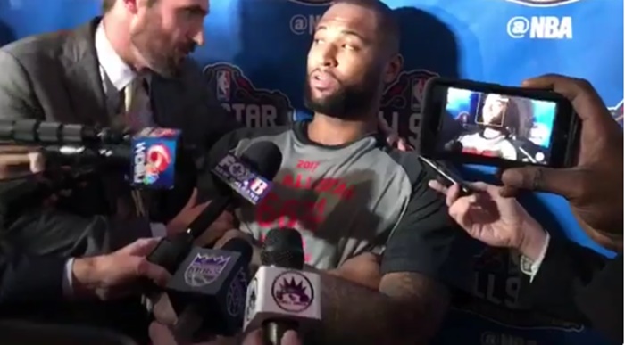 DeMarcus Cousins Gets Unknowningly Traded at All-Star Postgame Interview