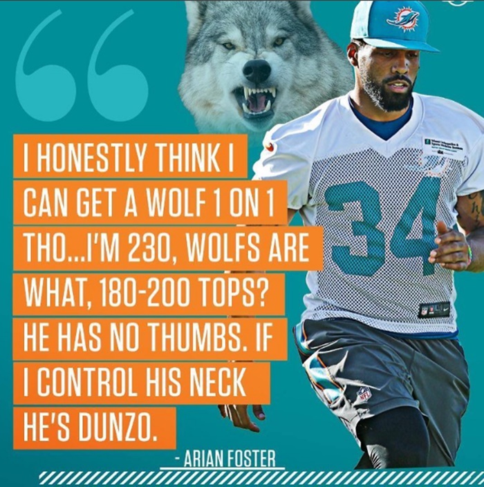 Arian Foster Outlines How To Fight Wolves