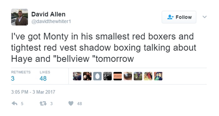 Boxer David Allen Is Packing Major Man Meat
