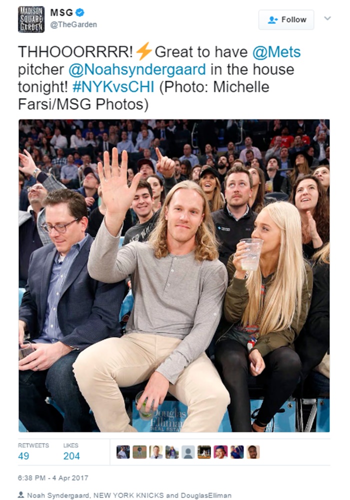 Mets Noah Syndergaard Caught Swapping Spit with BU Soccer Player