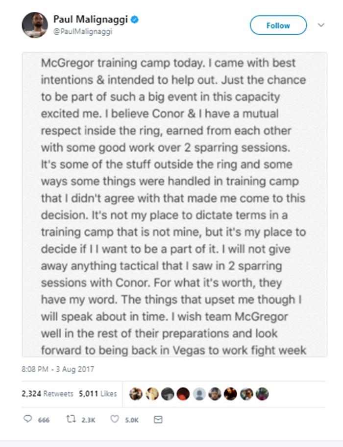 Paulie Malignaggi Quits McGregor After Being Exploited