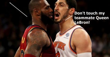Enes Kanter LeBron James Face Off...Fight, Fight, Fight!