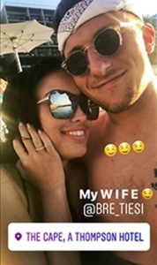Johnny Manziel Bre Tiesi Celebrate Marriage Partying in Cabo