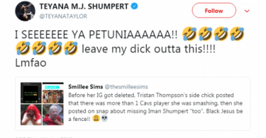 Tristan Thompson Side Chick Drags Iman Shumpert Into Scandal