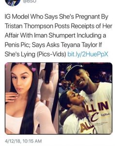 Iman Shumpert Dragged Into Tristan Thompson Scandal by THOT