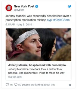 Johnny Manziel Releases Statement Regarding Hospitalization