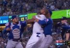 Matt Kemp Robinson Chirinos Brawling in the Third