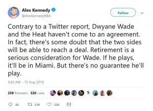 Dwyane Wade Possibly Retiring From Miami Heat