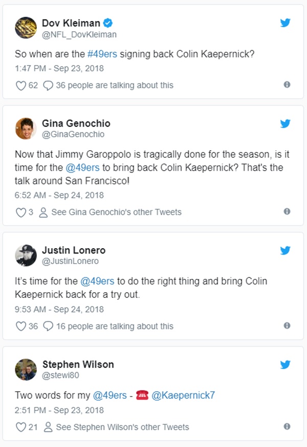 Cowboys Fans and 49ers Fans Want Colin Kapernick 