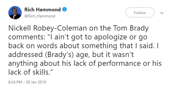 Rams Nickell Robey-Coleman Unapologetic for Tom Brady Comments