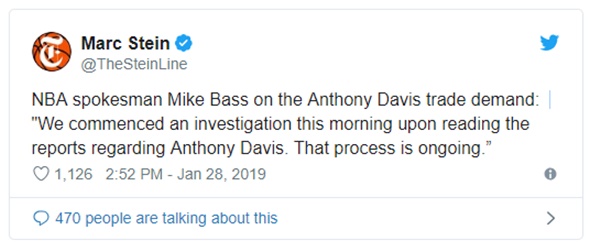 Pelicans Release Strong Statement Regarding Anthony Davis’ Trade Request