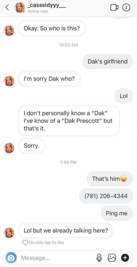 Dak Prescott Allegedly Dating Teenage Girlfriend 