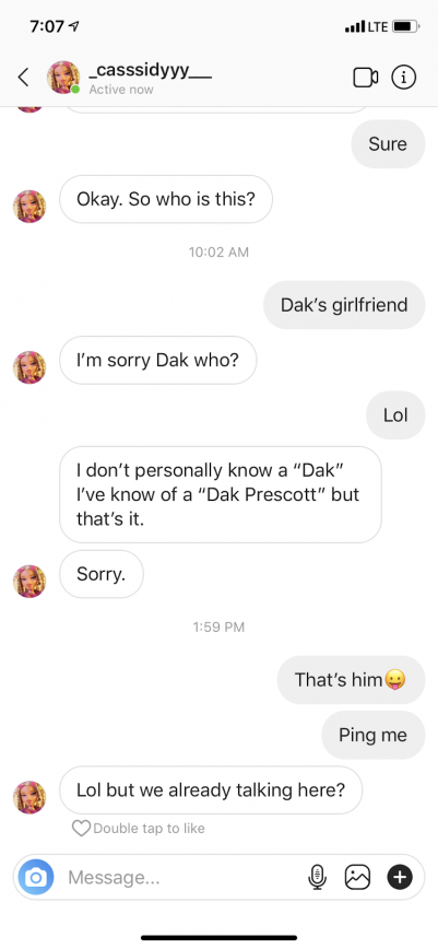 Dak Prescott Allegedly Dating Teenage Girlfriend 