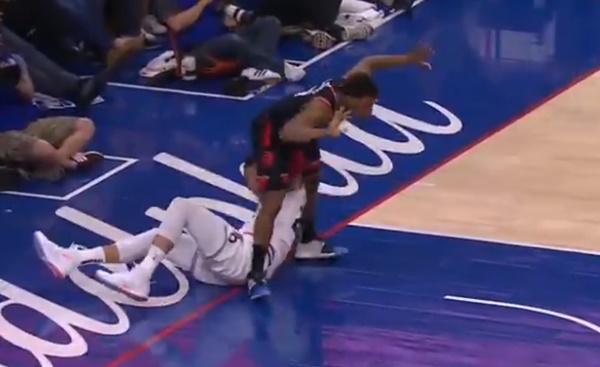 Ben Simmons Elbows Kyle Lowry in Family Jewels