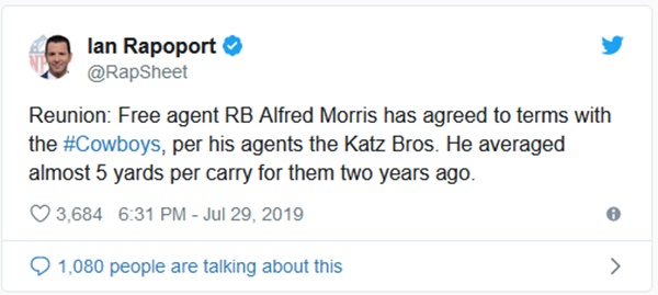 Ezekiel Elliott Hold Out Backfires; Replaced By Alfred Morris