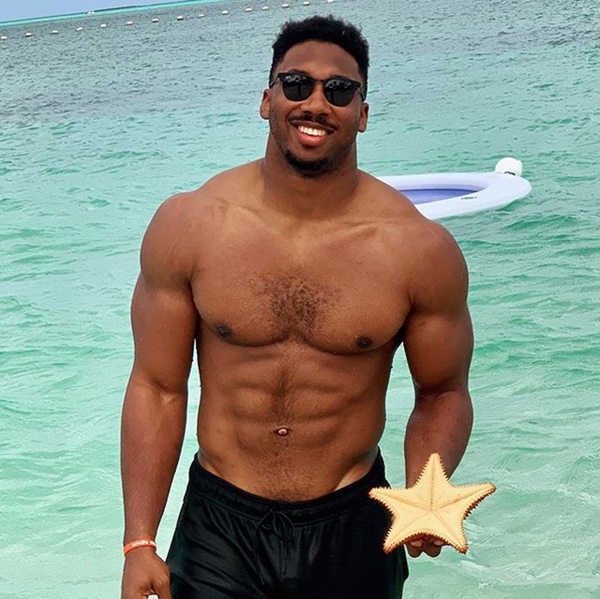 Browns Myles Garrett Stylish On Field with 'Stranger Things'