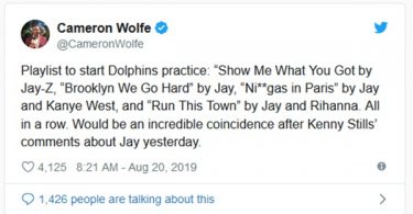 Dolphins HC Brian Flores TROLLS Kenny Stills with Jay-Z Songs