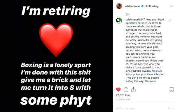 Adrien Broner's Cryptic IG Post Has Fans Worried 