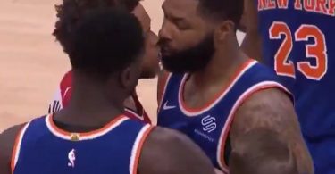 Knicks Marcus Morris EJECTED For SLAMMING Ball in Wizards Justin Anderson Face