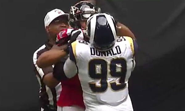 Devonta Freeman Ejected For Punching Aaron Donald