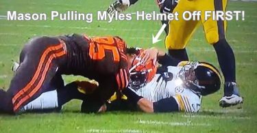 Mason Rudolph Tried To Pull Off Myles Garrett's Helmet First