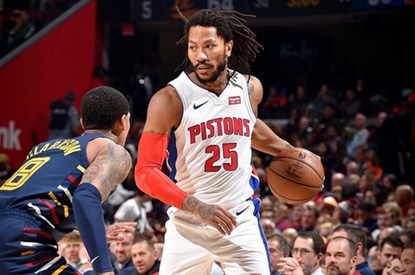 Pistons Derrick Rose Drains Last Second Shot For The Win