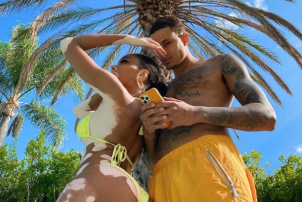 Kyle Kuzma Shirtless Chilling With GF Winnie Harlow in Sexy G-String