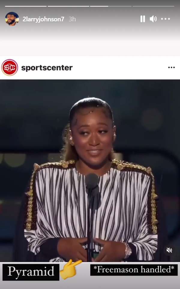 Larry Johnson Exposes Naomi Osaka For Throwing Up Illuminati Symbol