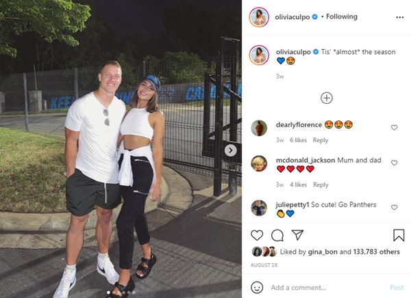 Christian McCaffrey Tells World He's Smashing Olivia Culpo