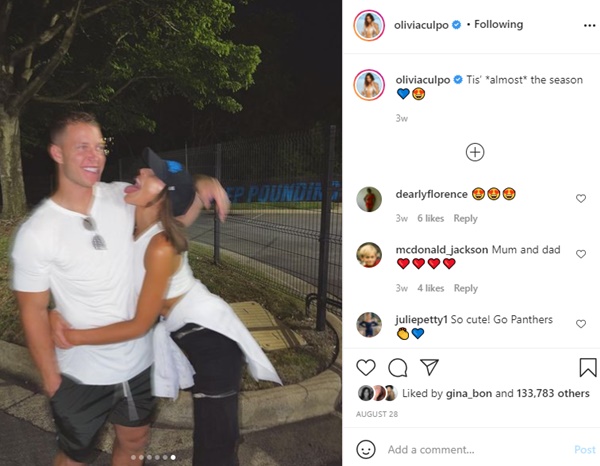 Christian McCaffrey Tells World He's Smashing Olivia Culpo