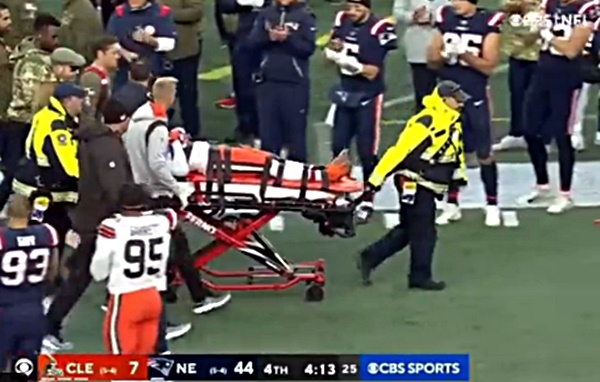 Browns CB Troy Hill Stretchered Off Field