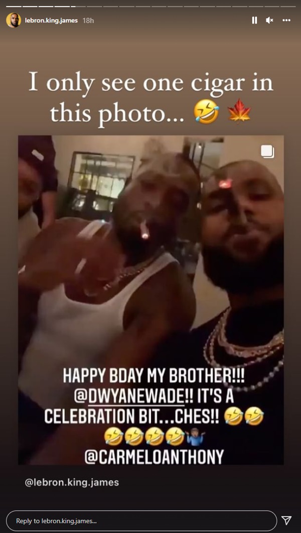 Carmelo Anthony + LeBron James Get Lit at Dwayne Wade Birthday Bash