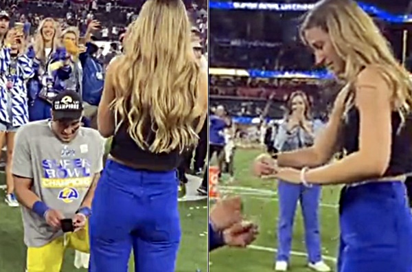 Rams Safety Taylor Rapp Celebrates Super Bowl Win With Proposal